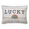 Lucky Wood Slats Rainbow 14" x 20" Throw Pillow